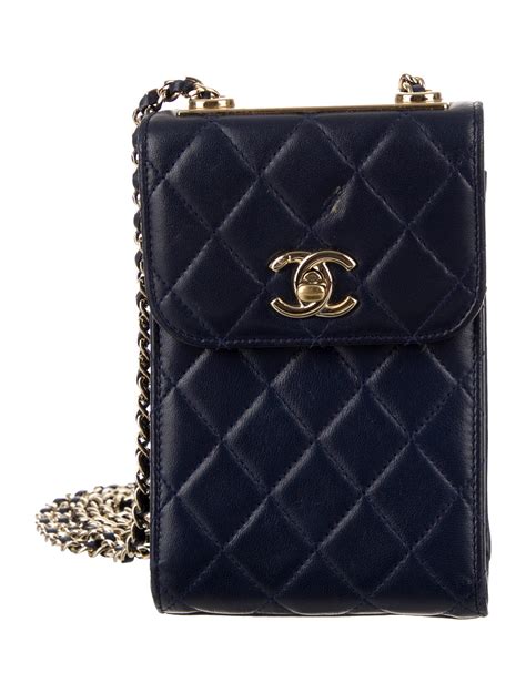 chanel phone holder crossbody|chanel phone case with chain.